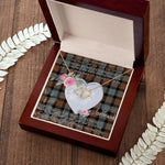 Scotstee Shop - To My Beautiful Girlfriend Valentine Necklace Clan Gunn Weathered Tartan Gift for Girlfriend Everlasting Love Necklace