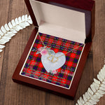 Scotstee Shop - To My Beautiful Girlfriend Valentine Necklace Clan Fraser Modern Tartan Gift for Girlfriend Everlasting Love Necklace