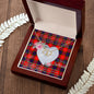 Scotstee Shop - To My Beautiful Girlfriend Valentine Necklace Clan Fraser Modern Tartan Gift for Girlfriend Everlasting Love Necklace