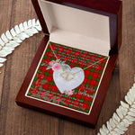 Gift To My Beautiful Girlfriend Valentine Necklace For Soulmate Anniversary Clan Herries Tartan Everlasting Love Necklace