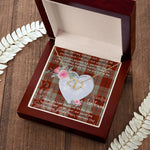 Scotstee Shop - To My Beautiful Girlfriend Valentine Necklace Clan Davidson Dress Dancers Tartan Gift for Girlfriend Everlasting Love Necklace