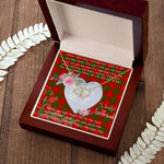 Scotstee Shop - To My Beautiful Girlfriend Valentine Necklace Clan Dewar Tartan Gift for Girlfriend Everlasting Love Necklace