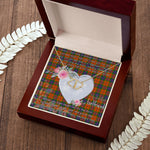 Scotstee Shop - To My Beautiful Girlfriend Valentine Necklace Clan Grant of Edinchat Tartan Gift for Girlfriend Everlasting Love Necklace