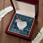 Scotstee Shop - To My Beautiful Girlfriend Valentine Necklace Clan Baird Ancient Tartan Gift for Girlfriend Everlasting Love Necklace