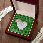 Scotstee Shop - To My Beautiful Girlfriend Valentine Necklace Clan Blane Tartan Gift for Girlfriend Everlasting Love Necklace