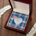 Gift To My Beautiful Girlfriend Valentine Necklace For Soulmate Anniversary Clan Roberton Tartan Everlasting Love Necklace,valentine necklace, necklace girlfriend, necklace for wife, cute necklaces for girlfriend, jewelry for girlfriend, to my soulmate necklace, to my future wife necklace,