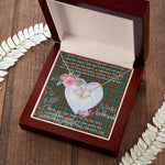 Scotstee Shop - To My Beautiful Girlfriend Valentine Necklace Clan Bisset Pattern Tartan Gift for Girlfriend Everlasting Love Necklace