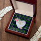 Scotstee Shop - To My Beautiful Girlfriend Valentine Necklace Clan Keith Modern Tartan Gift for Girlfriend Everlasting Love Necklace