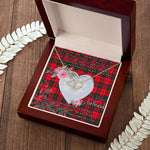Scotstee Shop - To My Beautiful Girlfriend Valentine Necklace Clan Drummond Modern Tartan Gift for Girlfriend Everlasting Love Necklace