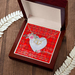 Scotstee Shop - To My Beautiful Girlfriend Valentine Necklace Clan Burnett Modern Tartan Gift for Girlfriend Everlasting Love Necklace