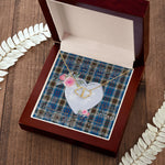 Gift To My Beautiful Girlfriend Valentine Necklace For Soulmate Anniversary Clan Thomson Blue Tartan Everlasting Love Necklace,valentine necklace, necklace girlfriend, necklace for wife, cute necklaces for girlfriend, jewelry for girlfriend, to my soulmate necklace, to my future wife necklace,