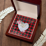 Scotstee Shop - To My Beautiful Girlfriend Valentine Necklace Clan Belshes Tartan Gift for Girlfriend Everlasting Love Necklace