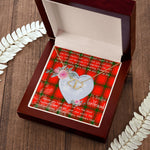 Scotstee Shop - To My Beautiful Girlfriend Valentine Necklace Clan Darroch Tartan Gift for Girlfriend Everlasting Love Necklace