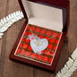 Scotstee Shop - To My Beautiful Girlfriend Valentine Necklace Clan Darroch Tartan Gift for Girlfriend Everlasting Love Necklace