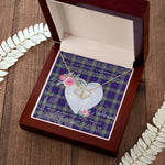 Scotstee Shop - To My Beautiful Girlfriend Valentine Necklace Clan Kinnaird Tartan Gift for Girlfriend Everlasting Love Necklace