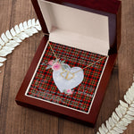 Gift To My Beautiful Girlfriend Valentine Necklace For Soulmate Anniversary Clan Innes of Moray Tartan Everlasting Love Necklace