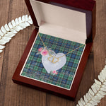 Gift To My Beautiful Girlfriend Valentine Necklace For Soulmate Anniversary Clan Leslie Hunting Tartan Everlasting Love Necklace