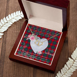 Scotstee Shop - To My Beautiful Girlfriend Valentine Necklace Clan Fraser of Altyre Tartan Gift for Girlfriend Everlasting Love Necklace
