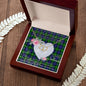 Scotstee Shop - To My Beautiful Girlfriend Valentine Necklace Clan Gordon Tartan Gift for Girlfriend Everlasting Love Necklace