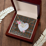 Scotstee Shop - To My Beautiful Girlfriend Valentine Necklace Clan Kennedy Weathered Tartan Gift for Girlfriend Everlasting Love Necklace