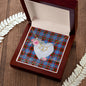 Scotstee Shop - To My Beautiful Girlfriend Valentine Necklace Clan Edinburgh Tartan Gift for Girlfriend Everlasting Love Necklace