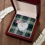 Scotstee Shop - To My Beautiful Girlfriend Valentine Necklace Clan Blackwatch Modern Tartan Gift for Girlfriend Everlasting Love Necklace