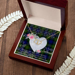 Scotstee Shop - To My Beautiful Girlfriend Valentine Necklace Clan Gunn Tartan Gift for Girlfriend Everlasting Love Necklace