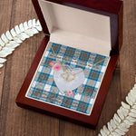 Gift To My Beautiful Girlfriend Valentine Necklace For Soulmate Anniversary Clan Stewart Muted Blue Tartan Everlasting Love Necklace,valentine necklace, necklace girlfriend, necklace for wife, cute necklaces for girlfriend, jewelry for girlfriend, to my soulmate necklace, to my future wife necklace,