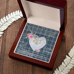 Scotstee Shop - To My Beautiful Girlfriend Valentine Necklace Clan Boswell Tartan Gift for Girlfriend Everlasting Love Necklace