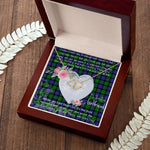 Scotstee Shop - To My Beautiful Girlfriend Valentine Necklace Clan Blair Modern Tartan Gift for Girlfriend Everlasting Love Necklace