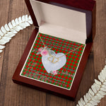 Gift To My Beautiful Girlfriend Valentine Necklace For Soulmate Anniversary Clan Lennox Tartan Everlasting Love Necklace