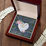 Gift To My Beautiful Girlfriend Valentine Necklace For Soulmate Anniversary Clan MacInnes Modern Tartan Everlasting Love Necklace,valentine necklace, necklace girlfriend, necklace for wife, cute necklaces for girlfriend, jewelry for girlfriend, to my soulmate necklace, to my future wife necklace,