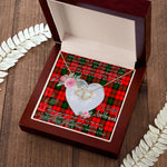 Scotstee Shop - To My Beautiful Girlfriend Valentine Necklace Clan Kerr Tartan Gift for Girlfriend Everlasting Love Necklace