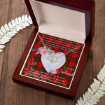 Scotstee Shop - To My Beautiful Girlfriend Valentine Necklace Clan Donnachaidh Tartan Gift for Girlfriend Everlasting Love Necklace