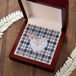 Gift To My Beautiful Girlfriend Valentine Necklace For Soulmate Anniversary Clan Hannay Tartan Everlasting Love Necklace