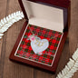 Scotstee Shop - To My Beautiful Girlfriend Valentine Necklace Clan Grant Modern Tartan Gift for Girlfriend Everlasting Love Necklace