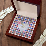 Scotstee Shop - To My Beautiful Girlfriend Valentine Necklace Clan Boswell Modern Tartan Gift for Girlfriend Everlasting Love Necklace