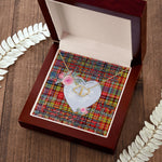 Scotstee Shop - To My Beautiful Girlfriend Valentine Necklace Clan Drummond Of Strathallan Tartan Gift for Girlfriend Everlasting Love Necklace