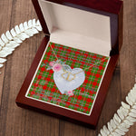 Scotstee Shop - To My Beautiful Girlfriend Valentine Necklace Clan Grierson Tartan Gift for Girlfriend Everlasting Love Necklace