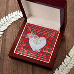 Scotstee Shop - To My Beautiful Girlfriend Valentine Necklace Clan Binning Tartan Gift for Girlfriend Everlasting Love Necklace