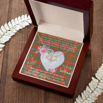 Scotstee Shop - To My Beautiful Girlfriend Valentine Necklace Clan Bruce Ancient Tartan Gift for Girlfriend Everlasting Love Necklace