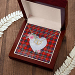 Scotstee Shop - To My Beautiful Girlfriend Valentine Necklace Clan Grant of Lurg Tartan Gift for Girlfriend Everlasting Love Necklace