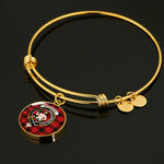 Scotstee Shop - Aikenhead Clan Scotland Tartan Plaid Charm Circle Bangle Bracelet Jewelry Gift  For Women