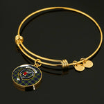 Scotstee Shop - Colquhoun Clan Scotland Tartan Plaid Charm Circle Bangle Bracelet Jewelry Gift  For Women