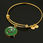 Scotstee Shop - Cranstoun Clan Scotland Tartan Plaid Charm Circle Bangle Bracelet Jewelry Gift  For Women