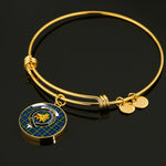 Scotstee Shop - Campbell Argyll Ancient Clan Scotland Tartan Plaid Charm Circle Bangle Bracelet Jewelry Gift  For Women
