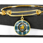 Scotstee Shop - Campbell Dress Ancient Clan Scotland Tartan Plaid Charm Circle Bangle Bracelet Jewelry Gift  For Women