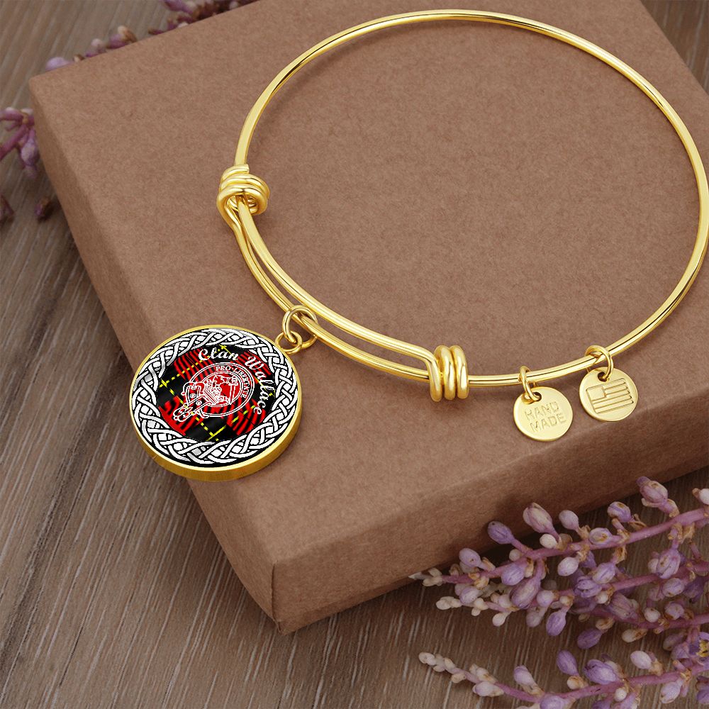 Scotstee Shop - Scotstee Shop Jewelry Wallace Crest Clan Scotland Tartan Plaid Charm Circle Bangle Bracelet Jewelry Gift  For Women