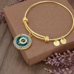 Scotstee Shop Jewelry Henderson Old Crest Clan Scotland Tartan Plaid Charm Circle Bangle Bracelet Jewelry Gift  For Women