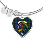 Scotstee Shop - Scotstee Shop Baird Clan Scotland Tartan Plaid Charm Bracelet Bangle Heart Jewelry Gift For Women